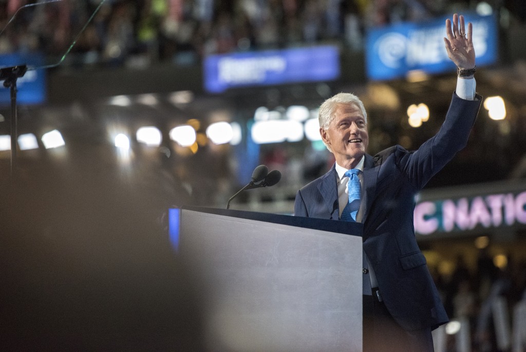 Former President Bill Clinton speaks at the 2016 Democratic National Convention. Photo by Penn State student Gabrielle Mannino